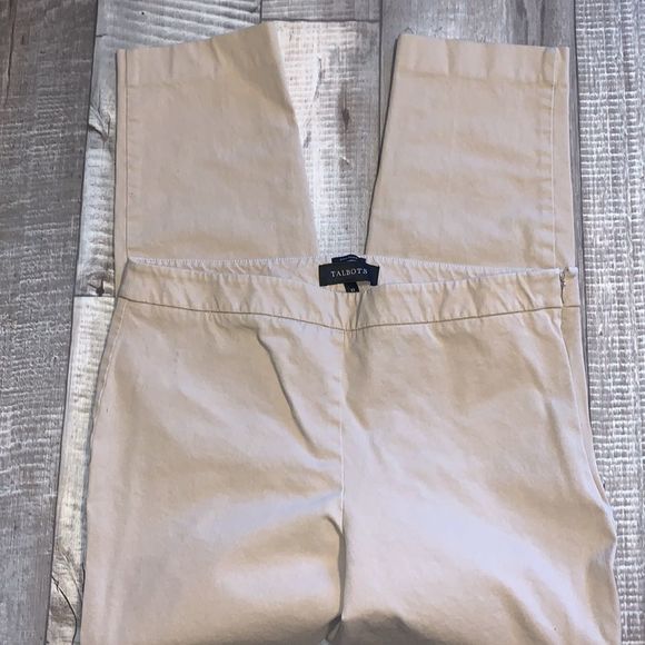 TALBOTS- “Chatham” women khaki pants-size 10 - Picture 2 of 7